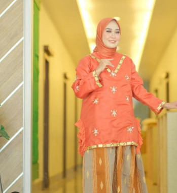 Set Baju Organsa Payet Orens Bata