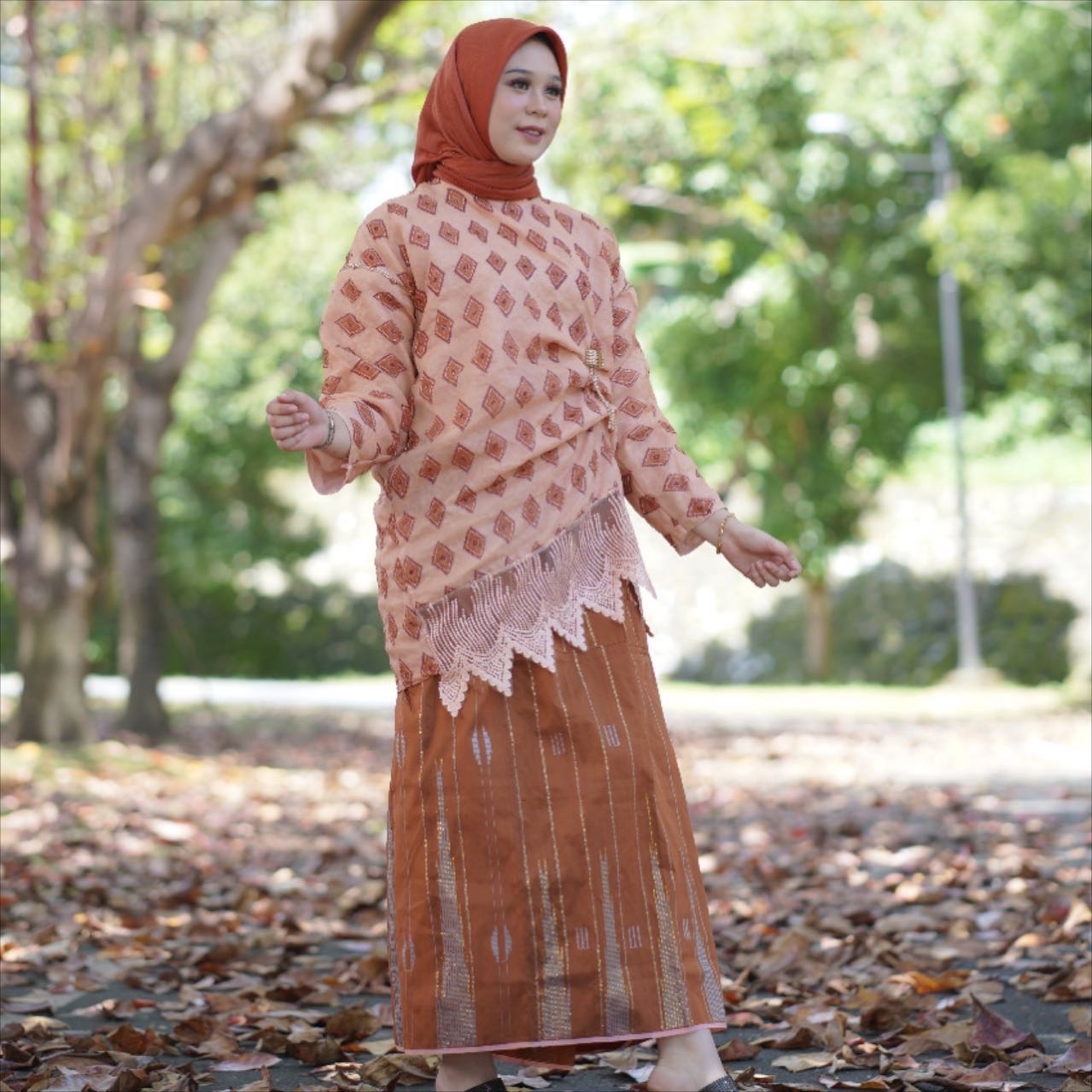 Set Renda Kotak Peach