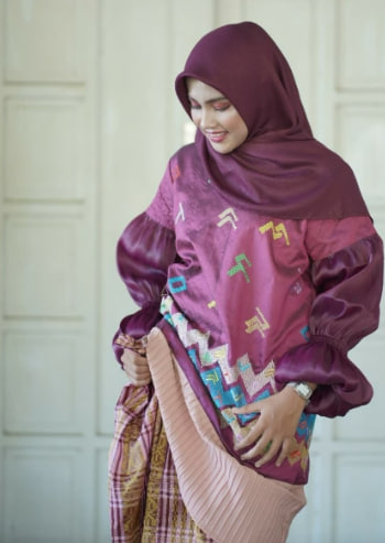 Baju Organsa Lontara Ungu Terong