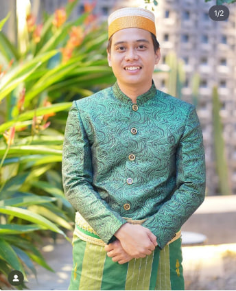 Set Jas Tutup Motif Baru Hijau Datu