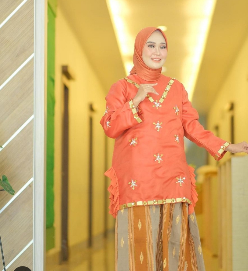 Set Baju Organsa Payet Orens Bata