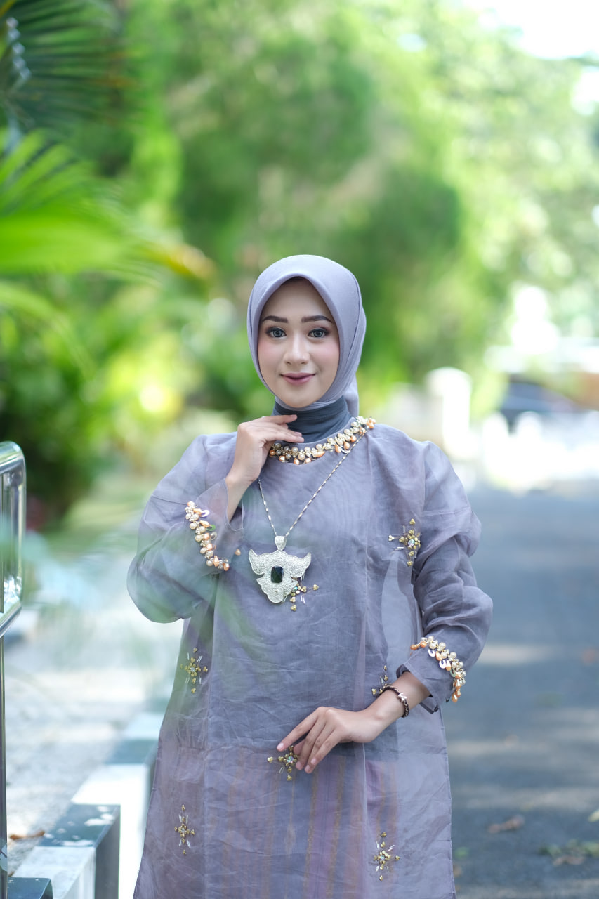 Set Baju Bodo Asli Abu