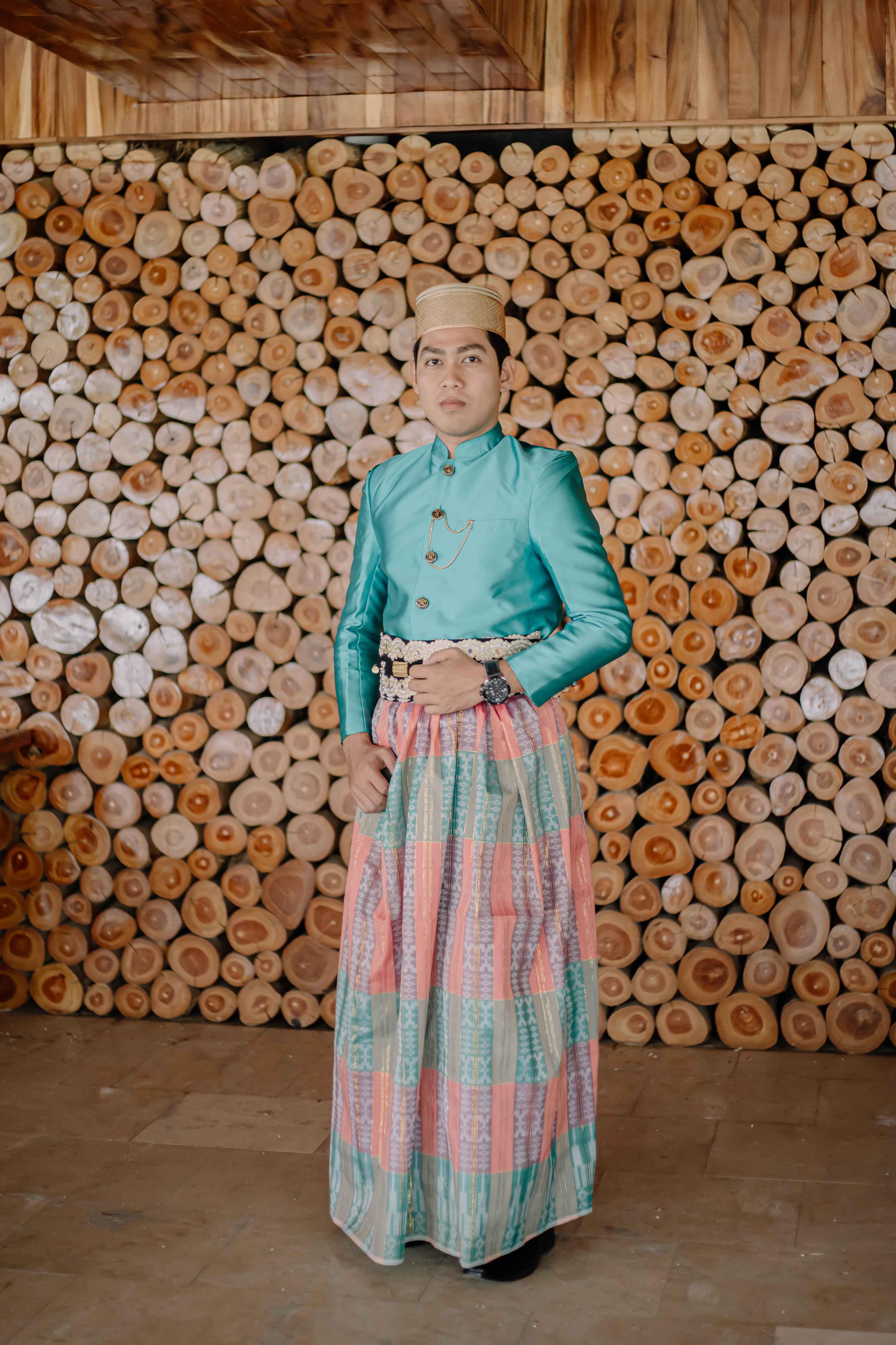 Set Jas Tutup Mikado Polos Hijau Tosca